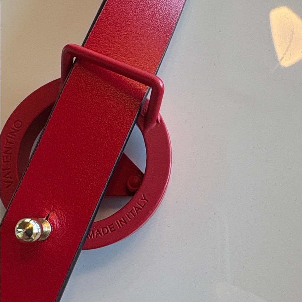 Mario Valentino Red Designer Belt - Picture 4 of 6